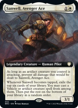 Sanwell, Avenger Ace (Extended Art) (Commander: The Brothers' War) Near Mint