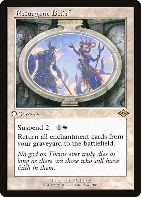 Resurgent Belief (Retro Frame) (Foil Etched) (Modern Horizons 2) Near Mint Foil