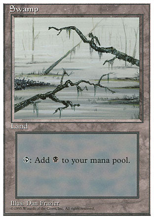 Swamp B (4th Edition) Heavy Play