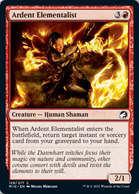 Ardent Elementalist (Innistrad: Midnight Hunt) Light Play Foil