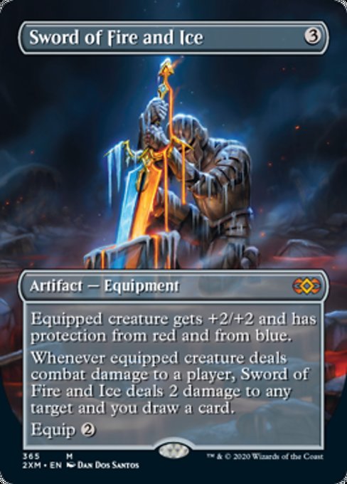Sword of Fire and Ice (Borderless) (Double Masters) Near Mint Foil