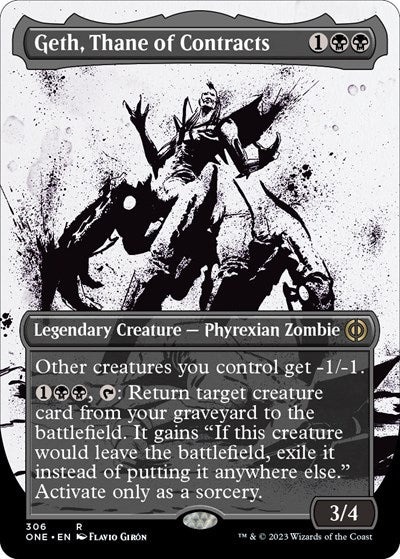Geth, Thane of Contracts (Showcase) (Phyrexia: All Will Be One) Light Play