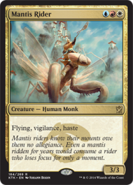 Mantis Rider (Khans of Tarkir) Light Play Foil