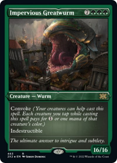 Impervious Greatwurm (Foil Etched) (Double Masters 2022) Near Mint Foil