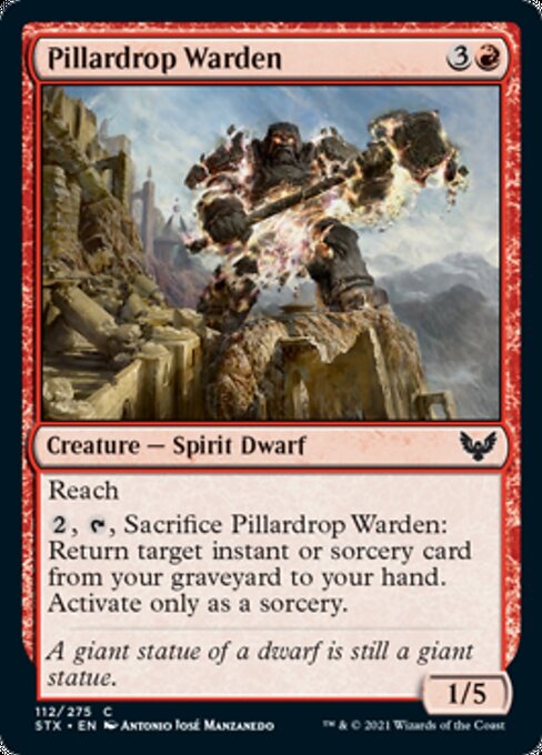 Pillardrop Warden (Strixhaven) Light Play