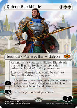 Gideon Blackblade (War of the Spark Mythic Edition) Light Play Foil