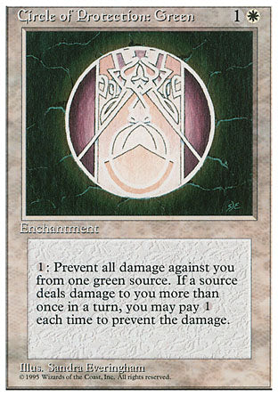 Circle of Protection: Green (4th Edition) Medium Play