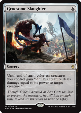 Gruesome Slaughter (Battle for Zendikar) Light Play