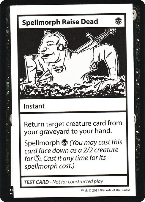 Spellmorph Raise Dead (No PW Symbol) (Mystery Booster Test Print 2021) Near Mint