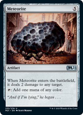 Meteorite (Magic 2021 Core Set) Medium Play