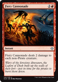 Fiery Cannonade (Ixalan) Light Play Foil