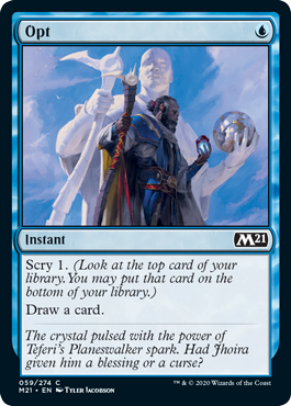 Opt (Magic 2021 Core Set) Medium Play