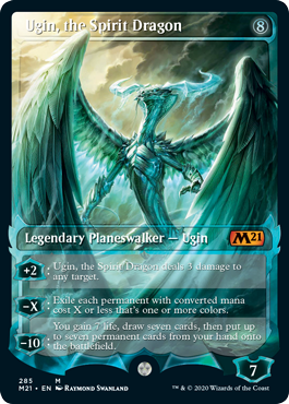 Showcase Ugin, the Spirit Dragon (285) (Magic 2021 Core Set) Near Mint Foil