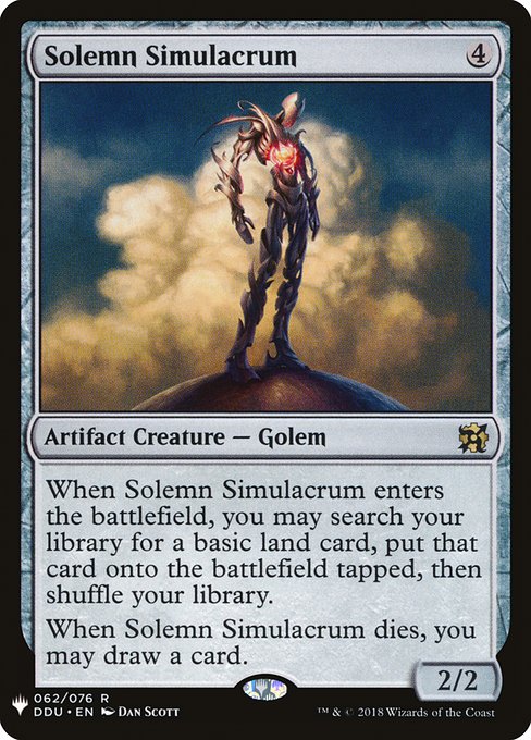 Solemn Simulacrum (Mystery Booster) Light Play