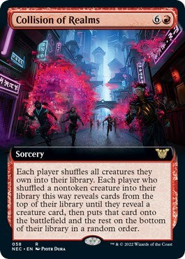 Collision of Realms (Extended Art) (Commander: Kamigawa: Neon Dynasty) Light Play