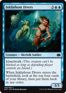 Inkfathom Divers (Duel Decks: Merfolk vs Goblins) Light Play