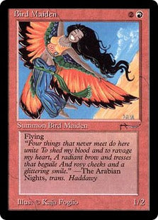 Bird Maiden (dark circle) (Arabian Nights) Medium Play