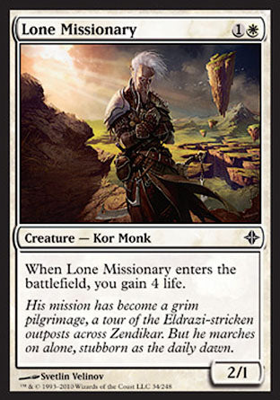 Lone Missionary (Rise of the Eldrazi) Medium Play