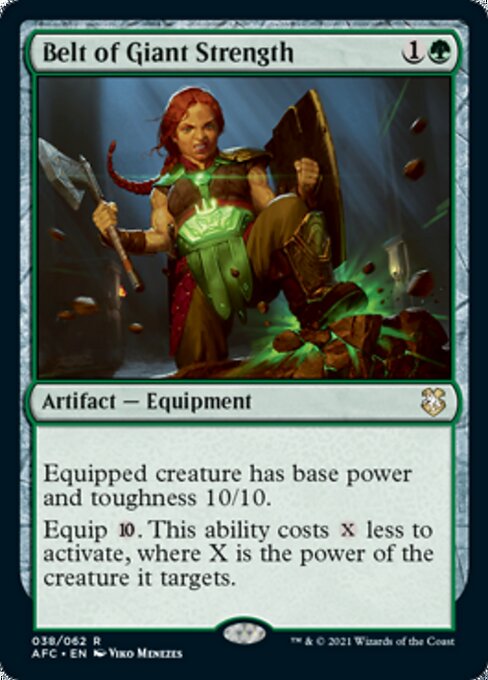 Belt of Giant Strength (Commander 2021 Forgotten Realms) Light Play