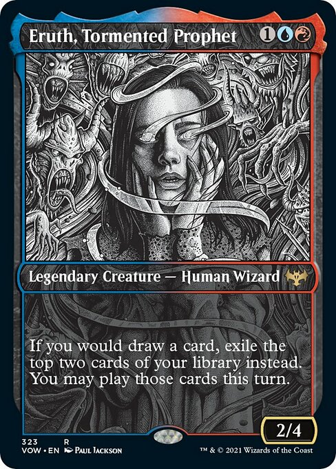 Eruth, Tormented Prophet (Showcase) (Innistrad: Crimson Vow) Light Play Foil