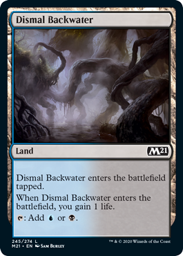 Dismal Backwater (Magic 2021 Core Set) Medium Play