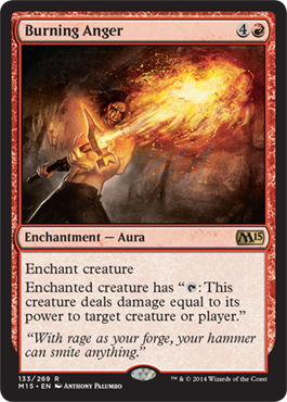 Burning Anger (Magic 2015 Core Set) Medium Play