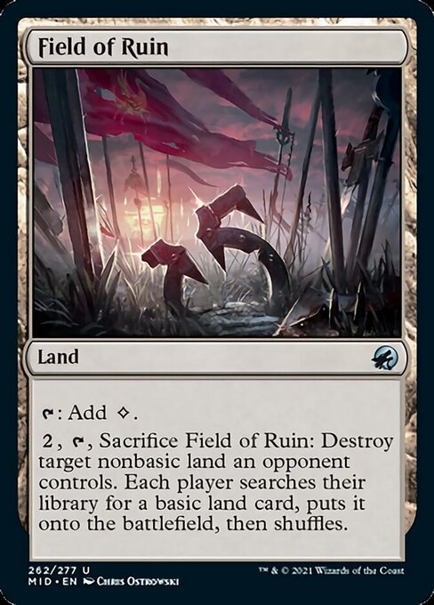 Field of Ruin (Innistrad: Midnight Hunt) Light Play