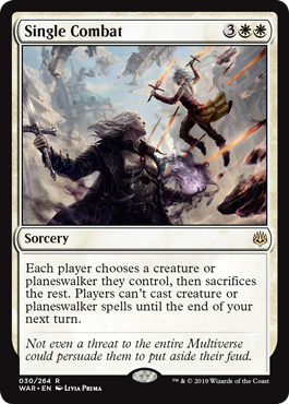 Single Combat (War of the Spark) Light Play Foil