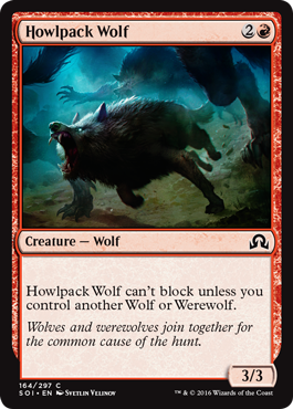 Howlpack Wolf (Shadows Over Innistrad) Heavy Play