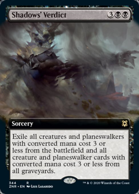 Extended Art Shadows' Verdict (Zendikar Rising) Near Mint