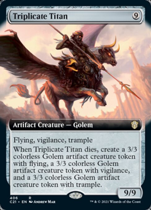 Triplicate Titan (Extended Art) (Commander 2021 Strixhaven) Near Mint