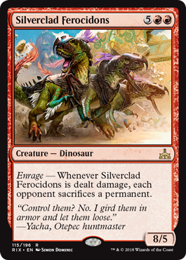 Silverclad Ferocidons (Rivals of Ixalan) Near Mint