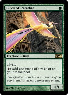 Birds of Paradise (Magic 2010 Core Set) Medium Play