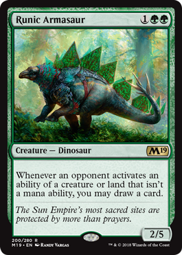 Runic Armasaur (Magic 2019 Core Set) Near Mint
