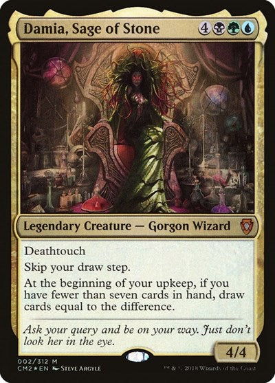Damia, Sage of Stone (Commander Anthology Volume II) Light Play Foil