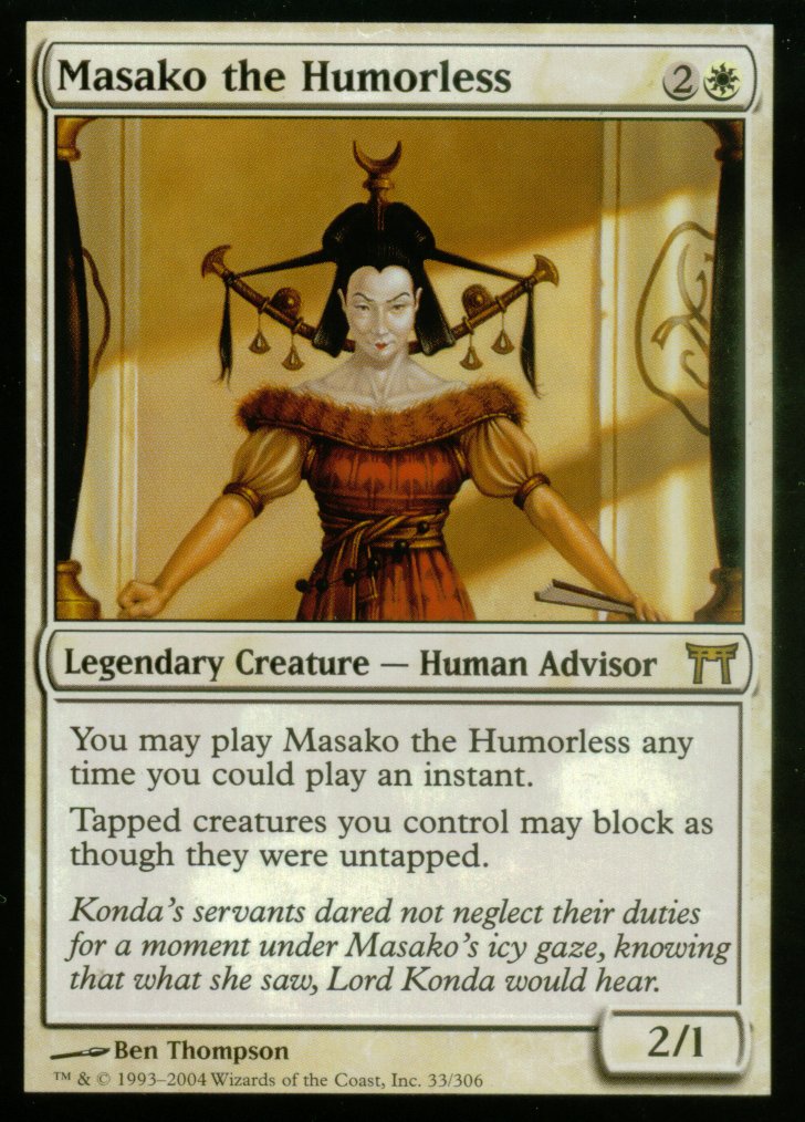 Masako the Humorless (Champions of Kamigawa) Medium Play