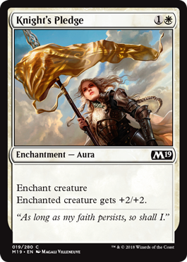 Knight's Pledge (Magic 2019 Core Set) Near Mint