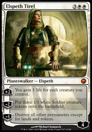 Elspeth Tirel (Scars of Mirrodin) Medium Play Foil