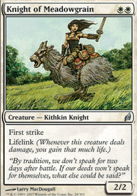 Knight of Meadowgrain (Lorwyn) Medium Play Foil