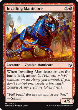 Invading Manticore (War of the Spark) Near Mint Foil