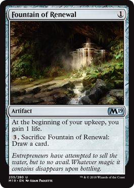 Fountain of Renewal (Magic 2019 Core Set) Light Play Foil