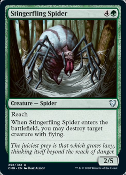 Stingerfling Spider (Commander Legends) Medium Play Foil