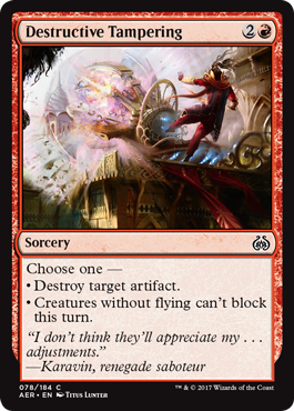 Destructive Tampering (Aether Revolt) Medium Play