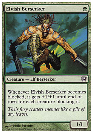 Elvish Berserker (9th Edition) Medium Play