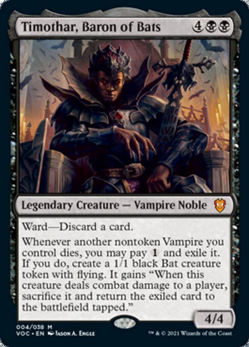 Timothar, Baron of Bats (Commander 2021 Crimson Vow) Light Play