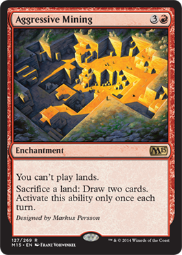 Aggressive Mining (Magic 2015 Core Set) Light Play Foil