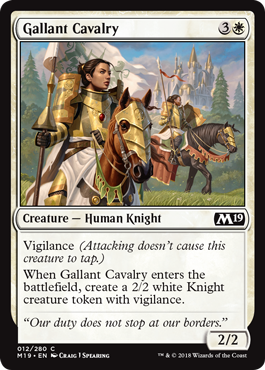 Gallant Cavalry (Magic 2019 Core Set) Medium Play