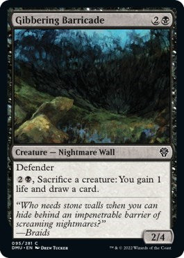 Gibbering Barricade (Dominaria United) Light Play Foil