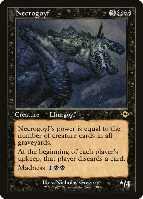 Necrogoyf (Retro Frame) (Foil Etched) (Modern Horizons 2) Near Mint Foil