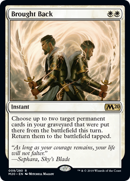 Brought Back (Magic 2020 Core Set) Medium Play